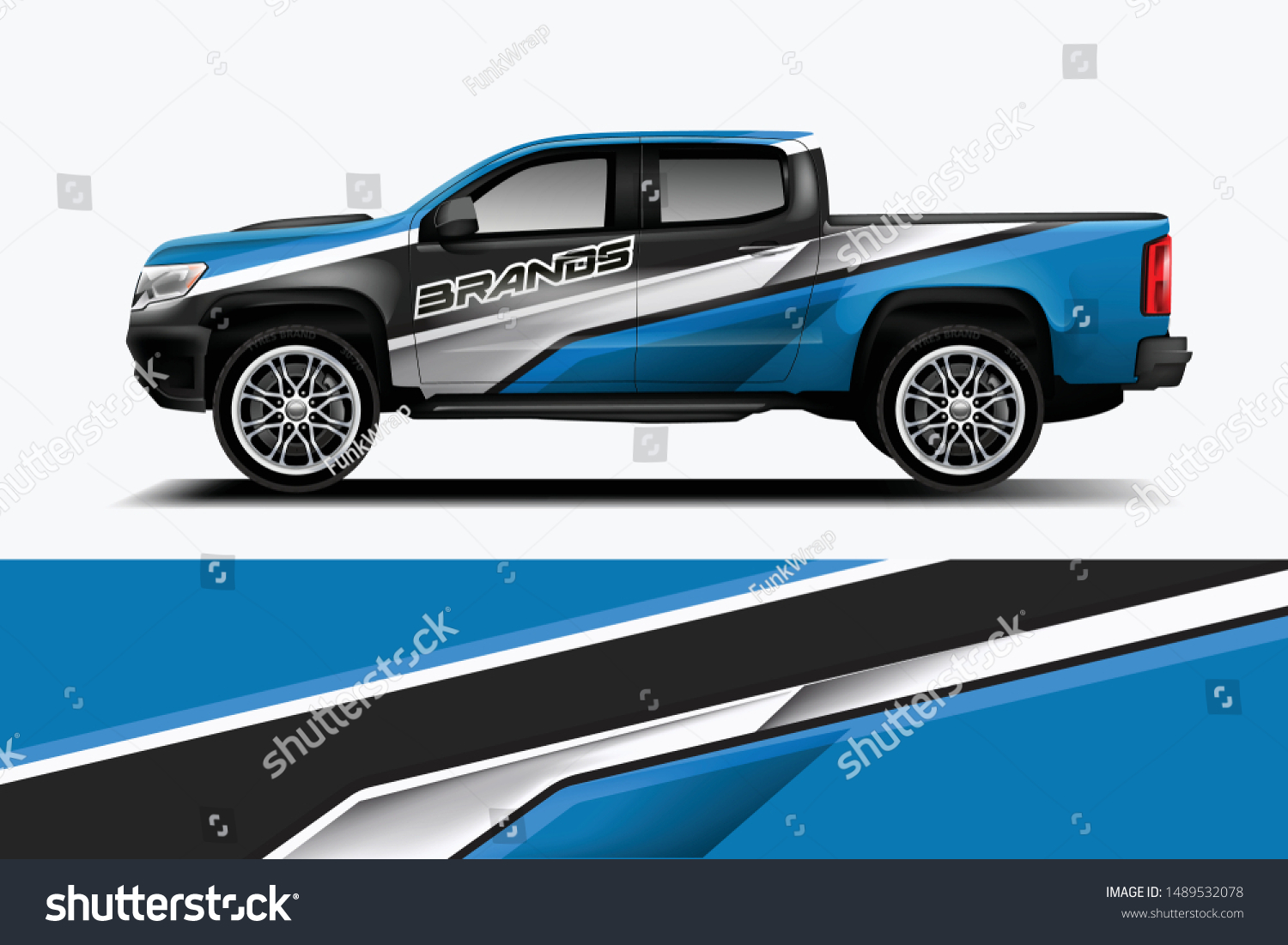 truck and car decal design vector kit. abstract background graphics for vehicle advertisement and vinyl wrap dekal
