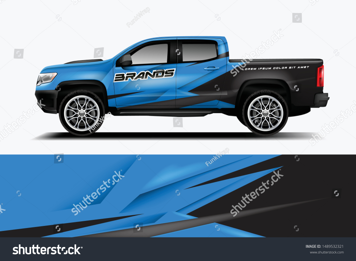 truck and car decal design vector kit. abstract background graphics for vehicle advertisement and vinyl wrap dekal