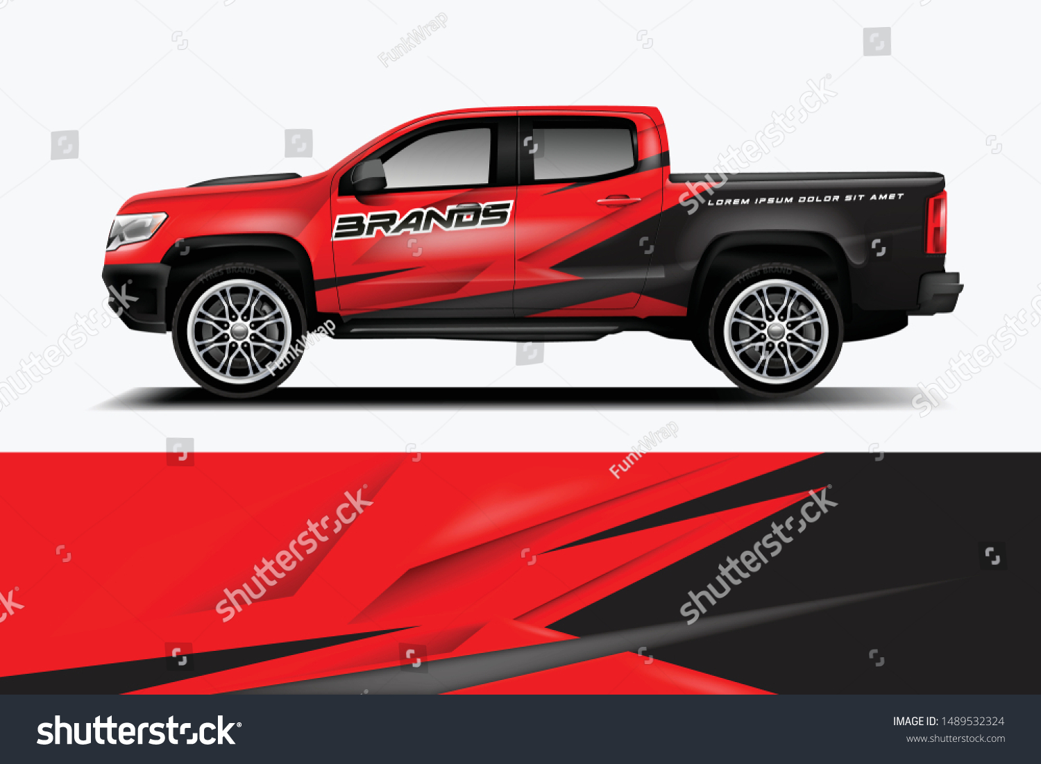 truck and car decal design vector kit. abstract background graphics for vehicle advertisement and vinyl wrap dekal