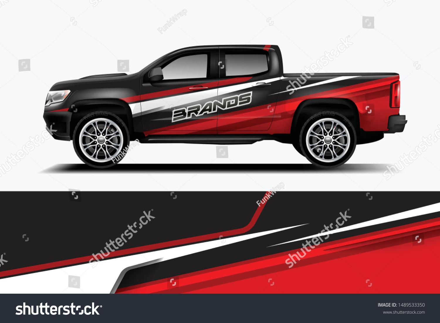 truck and car decal design vector kit. abstract background graphics for vehicle advertisement and vinyl wrap dekal