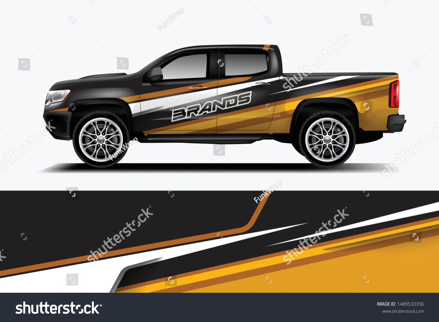 truck and car decal design vector kit. abstract background graphics for vehicle advertisement and vinyl wrap dekal