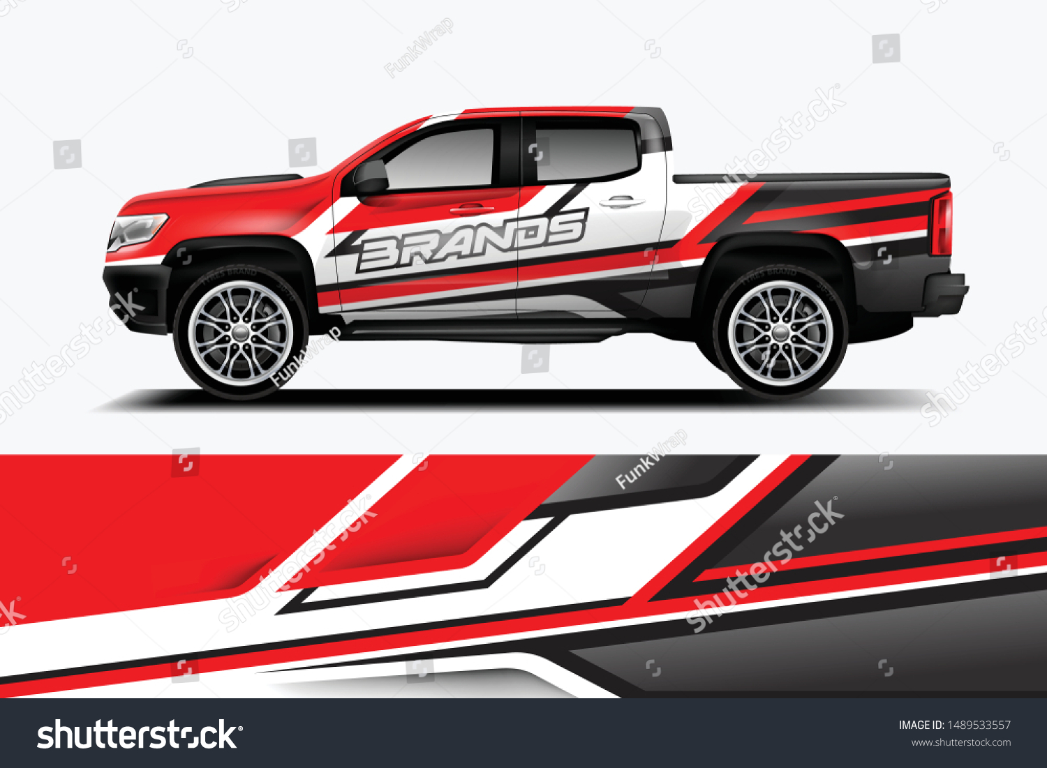 truck and car decal design vector kit. abstract background graphics for vehicle advertisement and vinyl wrap dekal