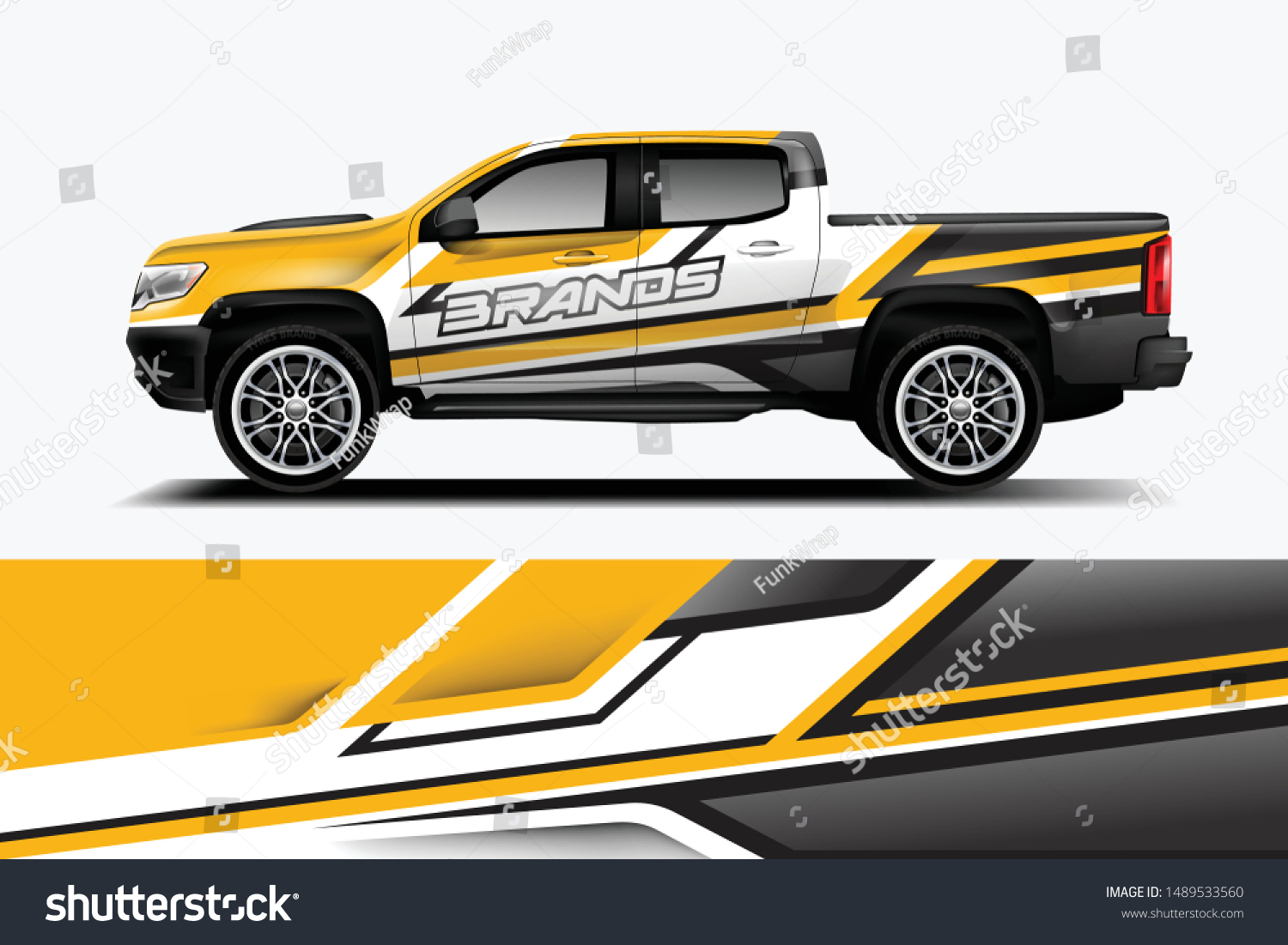 truck and car decal design vector kit. abstract background graphics for vehicle advertisement and vinyl wrap dekal