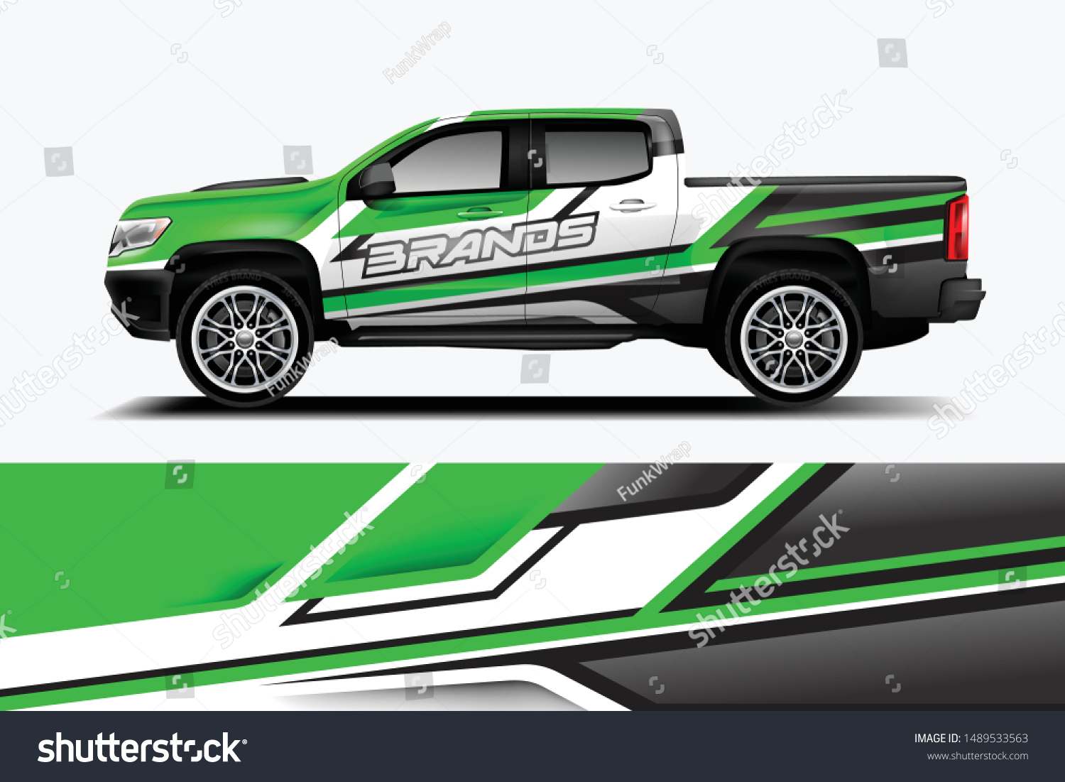 truck and car decal design vector kit. abstract background graphics for vehicle advertisement and vinyl wrap dekal