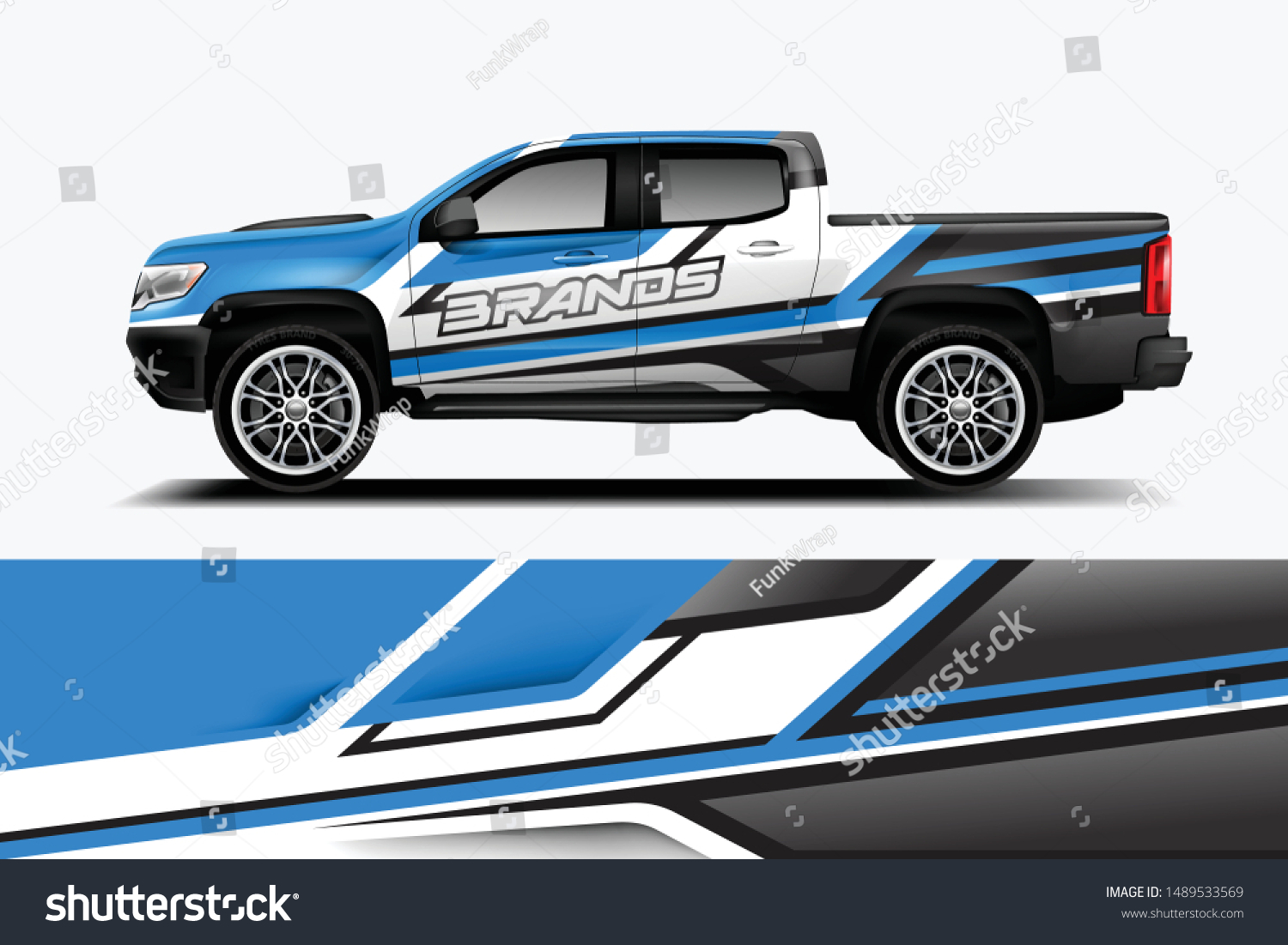 truck and car decal design vector kit. abstract background graphics for vehicle advertisement and vinyl wrap dekal