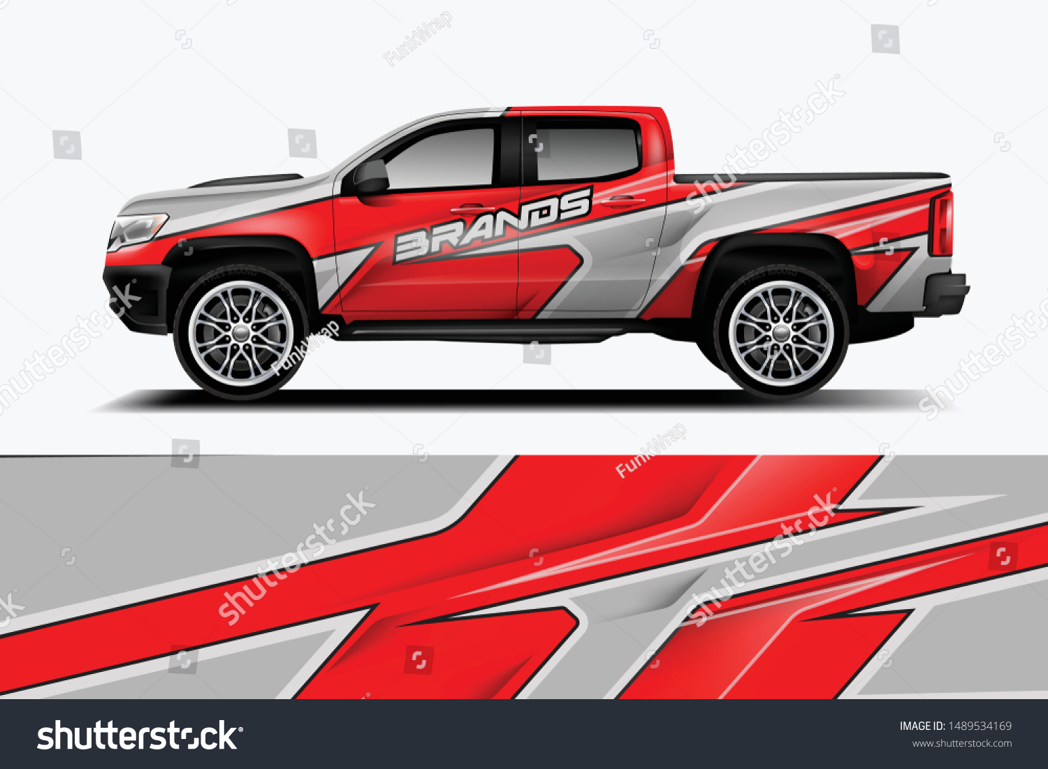 truck and car decal design vector kit. abstract background graphics for vehicle advertisement and vinyl wrap dekal