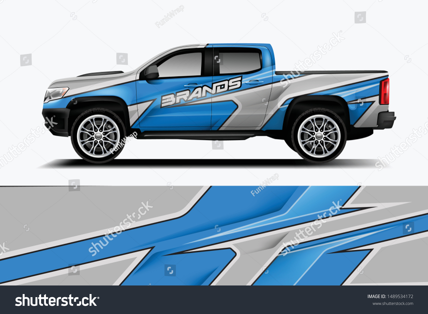 truck and car decal design vector kit. abstract background graphics for vehicle advertisement and vinyl wrap dekalv