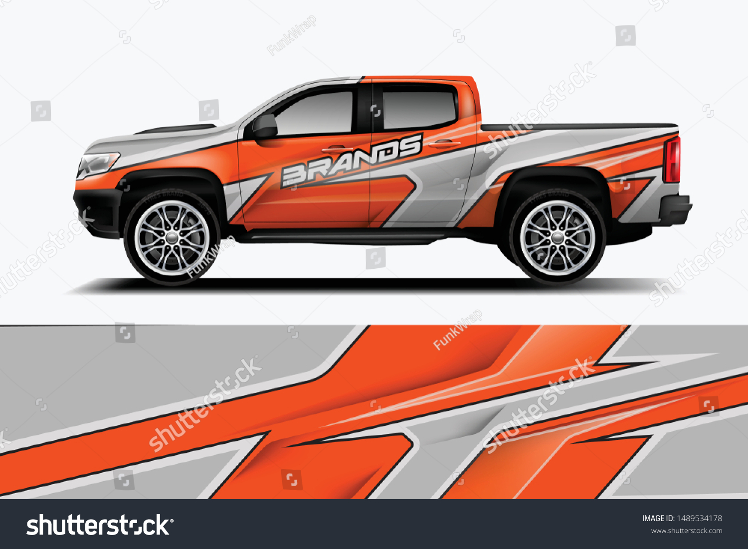 truck and car decal design vector kit. abstract background graphics for vehicle advertisement and vinyl wrap dekal