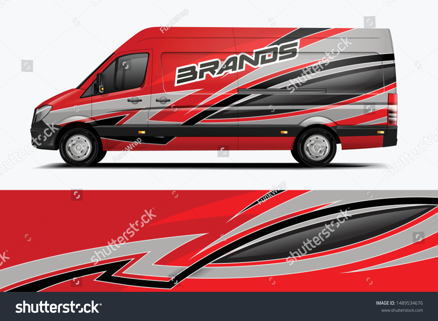 Van Wrap Livery design. Ready print wrap design for Van dekal