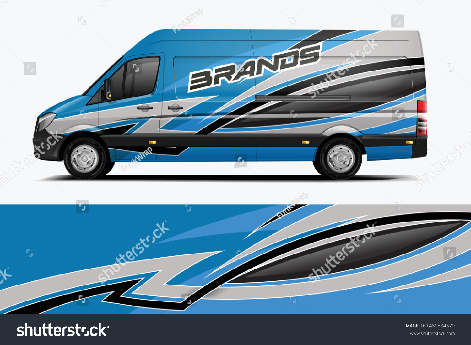 Van Wrap Livery design. Ready print wrap design for Van dekal