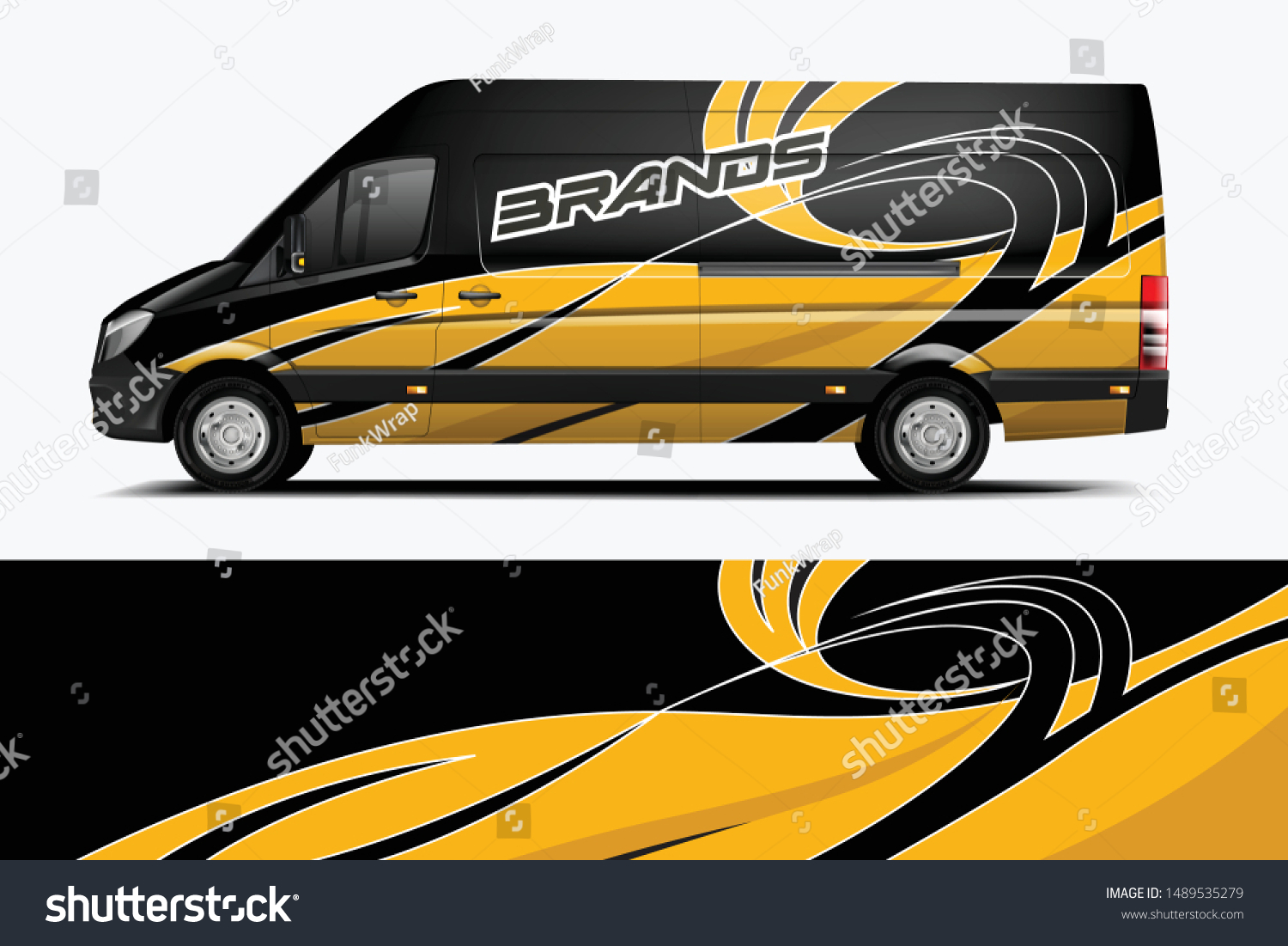 Van Wrap Livery design. Ready print wrap design for Van dekal