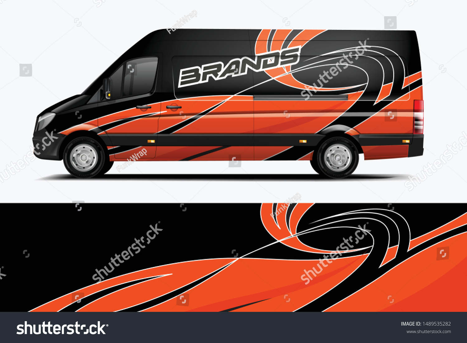 Van Wrap Livery design. Ready print wrap design for Van dekal