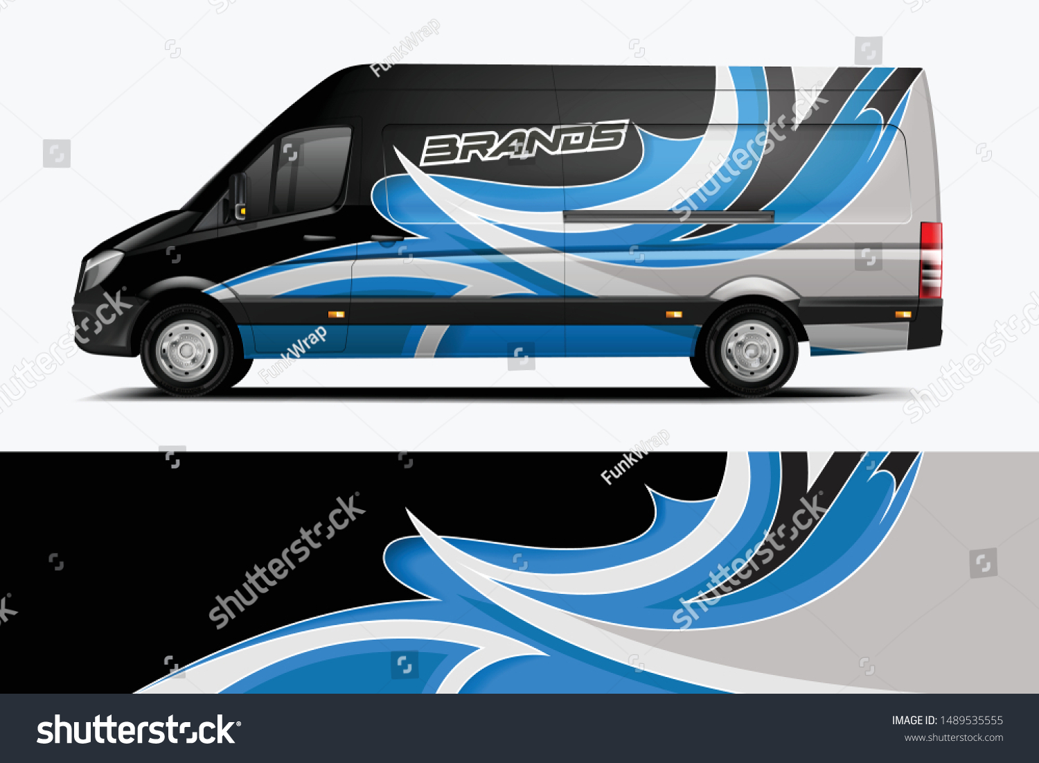 Van Wrap Livery design. Ready print wrap design for Van dekal