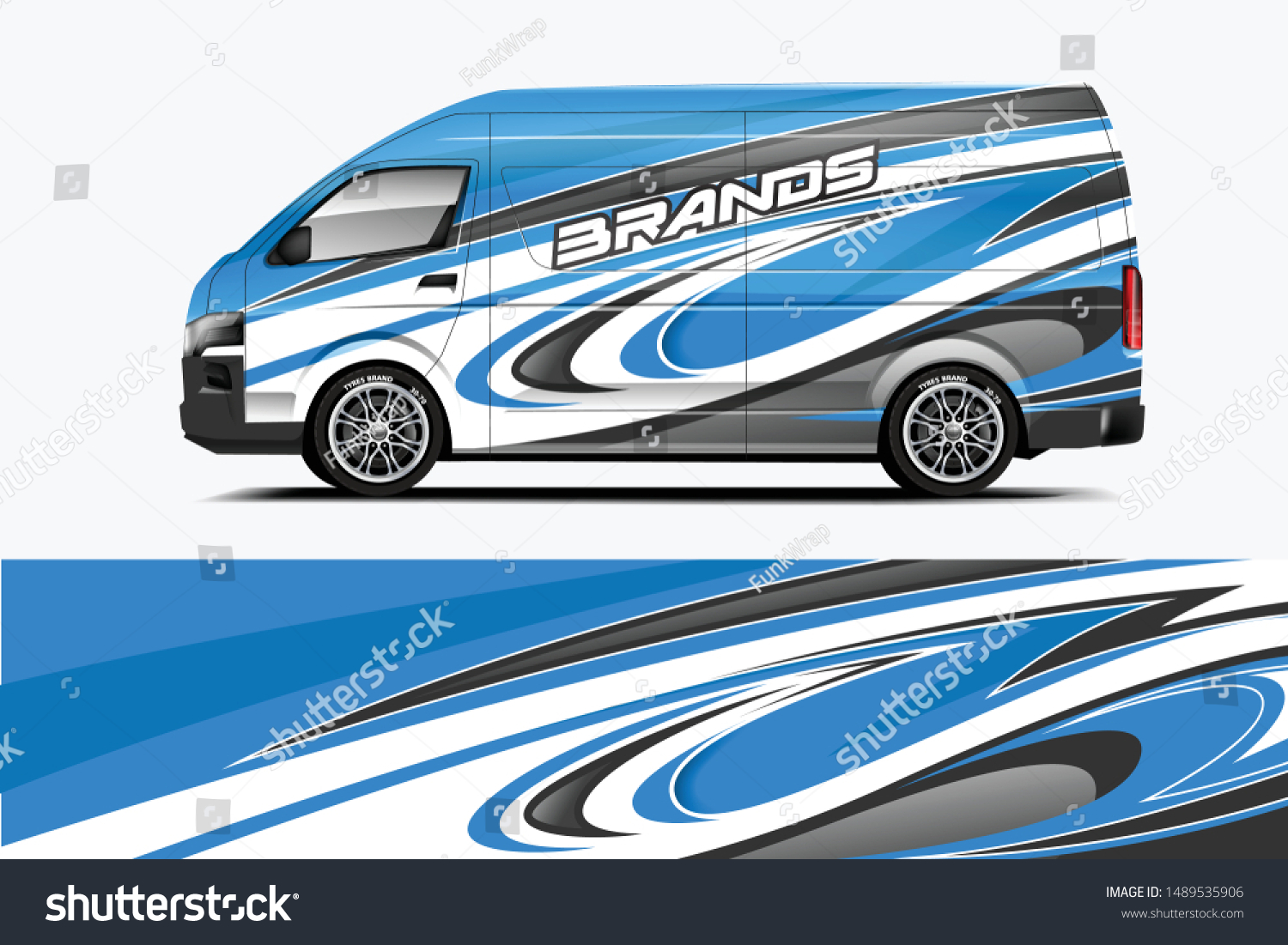 Van Wrap Livery design. Ready print wrap design for Van dekal