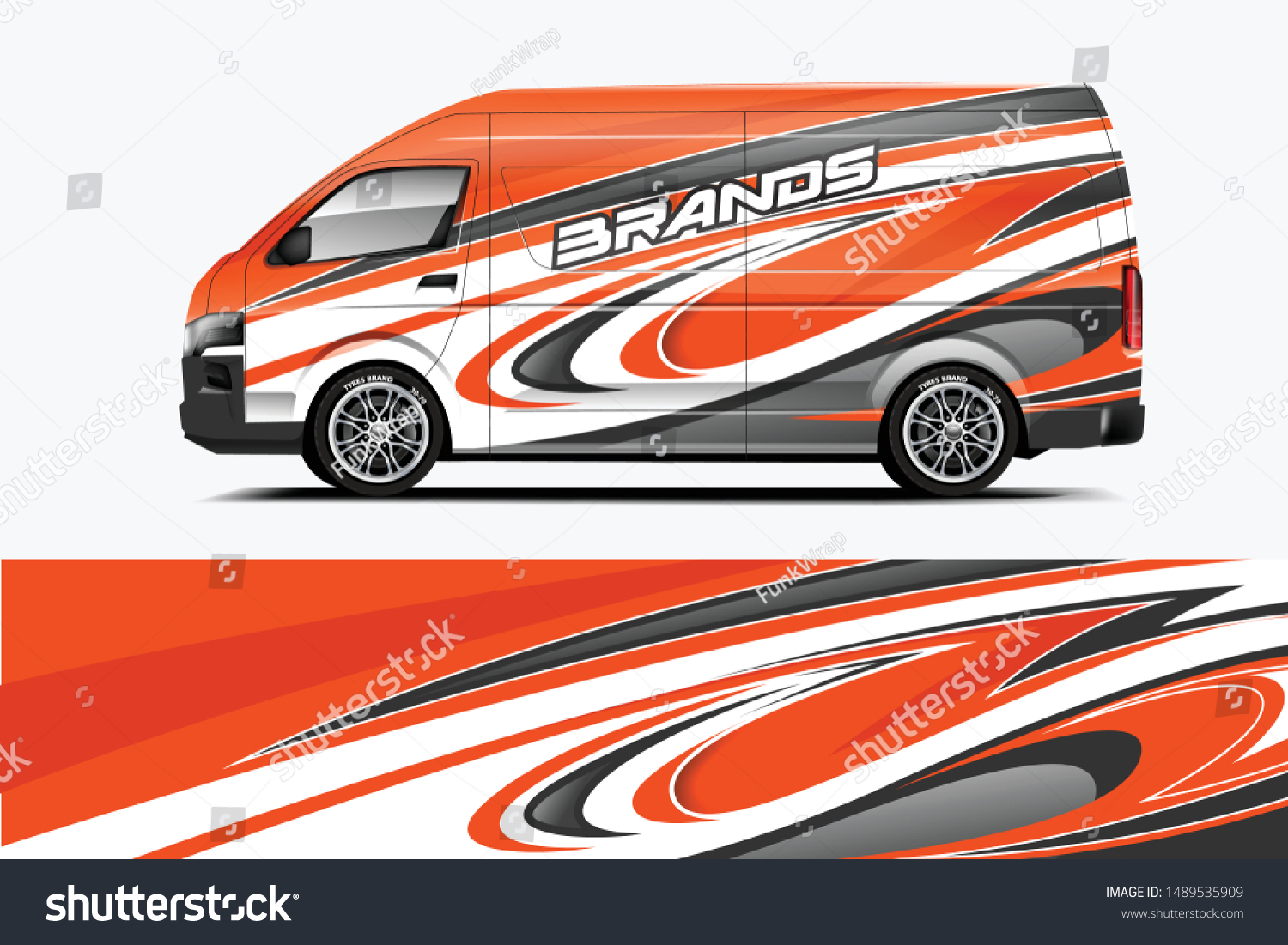 Van Wrap Livery design. Ready print wrap design for Van dekal