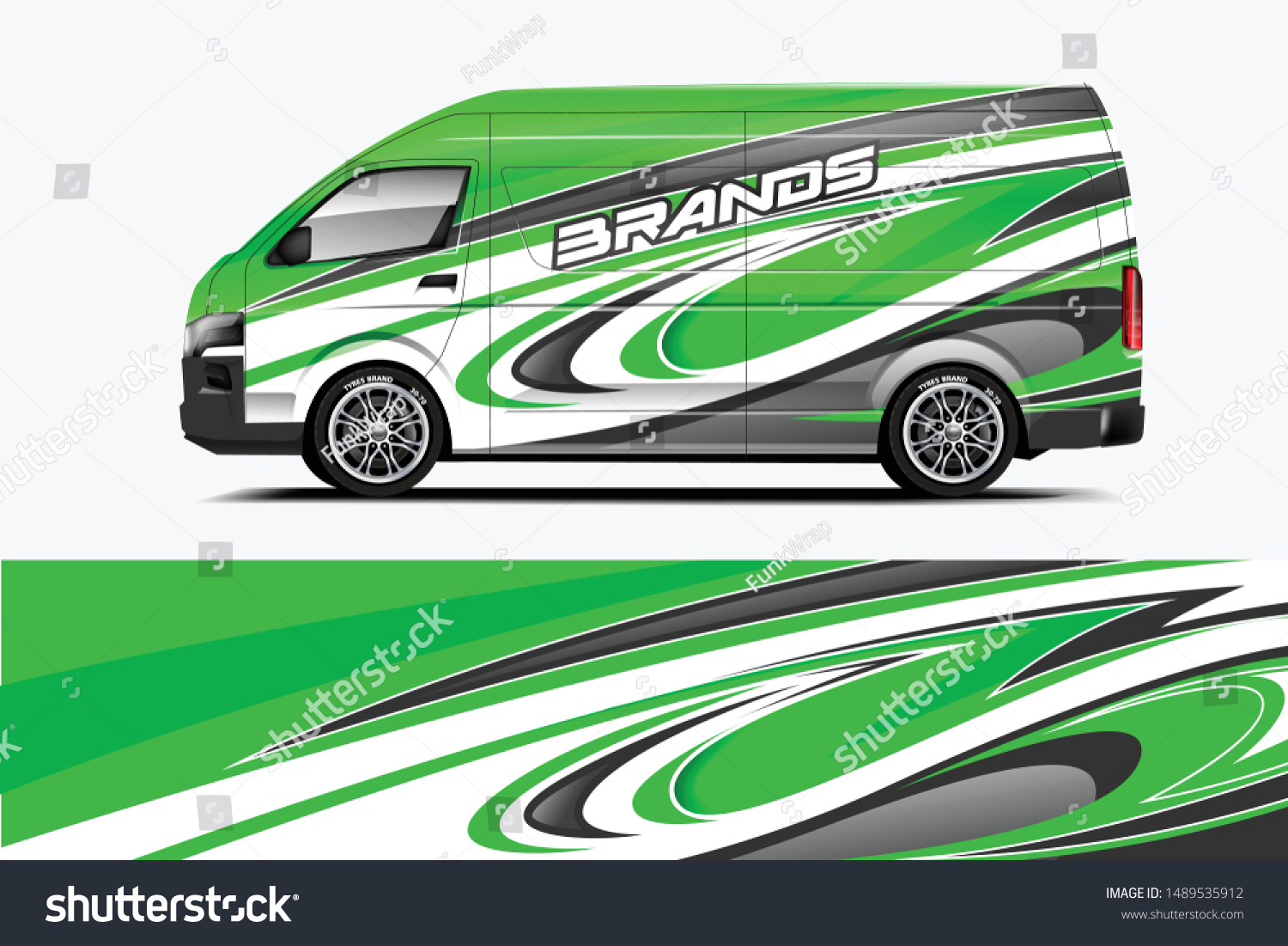 Van Wrap Livery design. Ready print wrap design for Van dekal