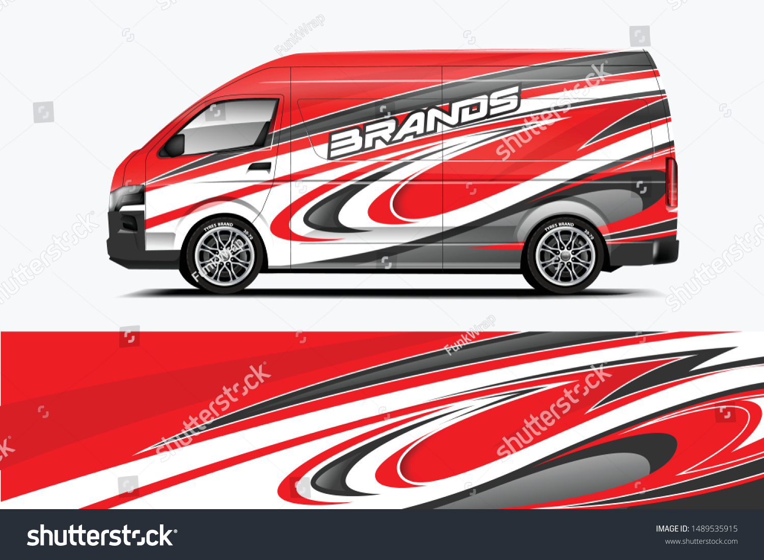 Van Wrap Livery design. Ready print wrap design for Van dekal