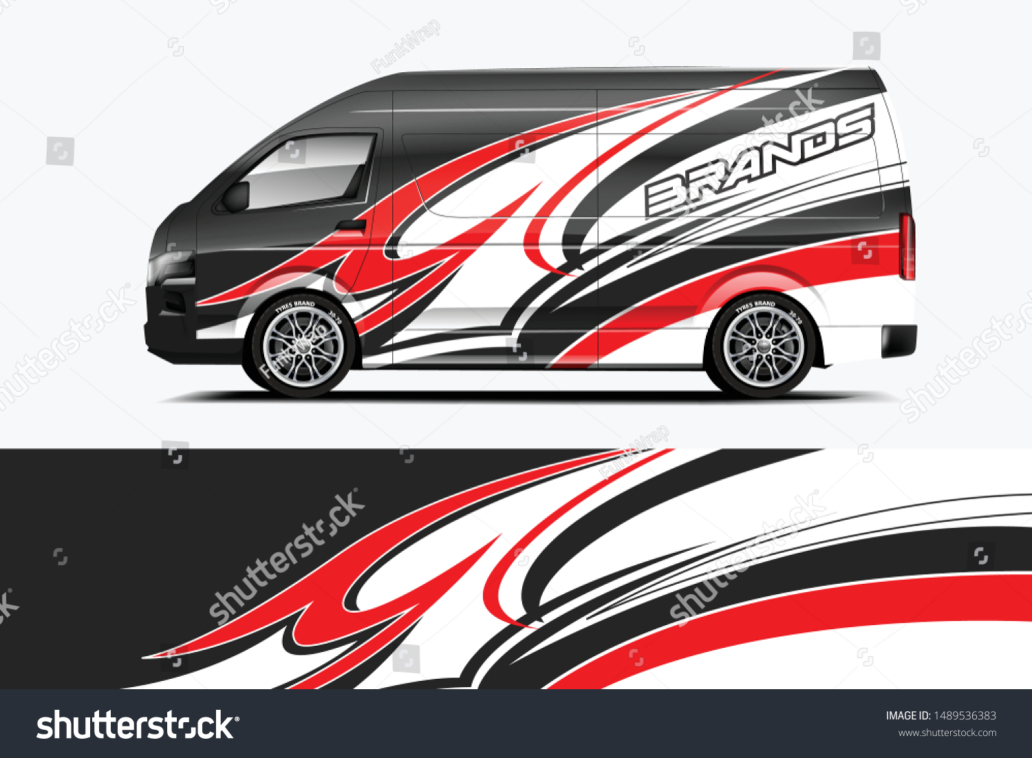 Van Wrap Livery design. Ready print wrap design for Van dekal