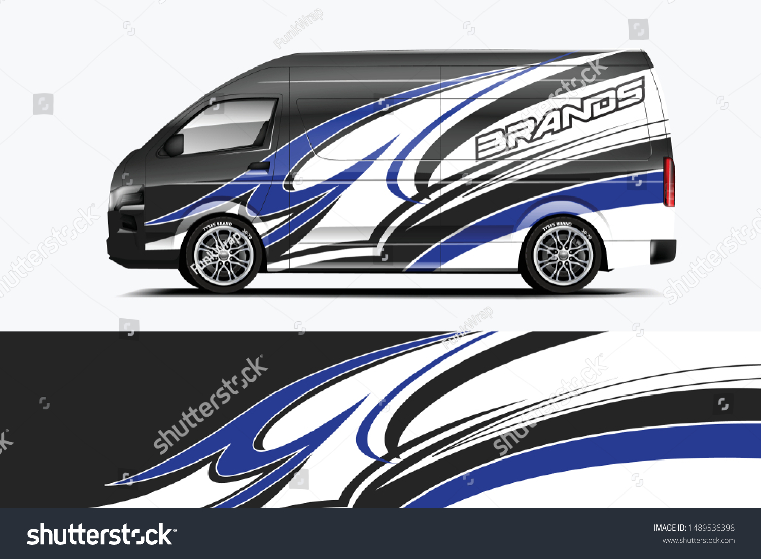 Van Wrap Livery design. Ready print wrap design for Van dekal