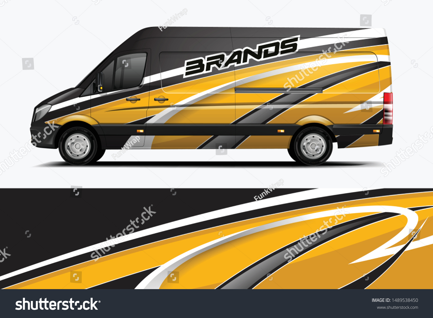 Van Wrap Livery design. Ready print wrap design for Van dekal