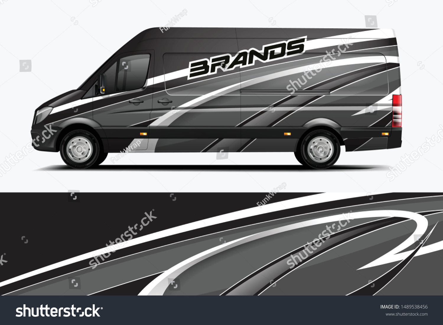Van Wrap Livery design. Ready print wrap design for Van dekal