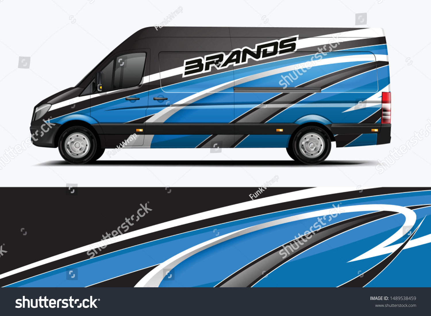 Van Wrap Livery design. Ready print wrap design for Van dekal