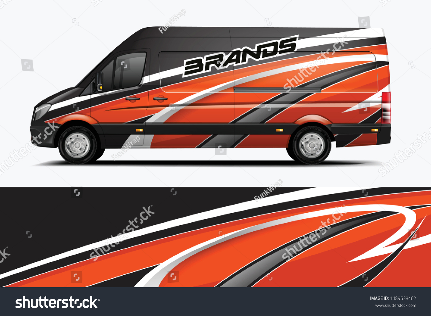Van Wrap Livery design. Ready print wrap design for Van dekal