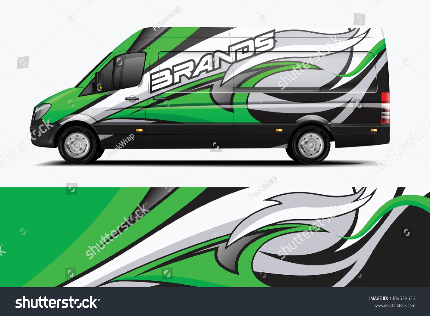 Van Wrap Livery design. Ready print wrap design for Van dekal