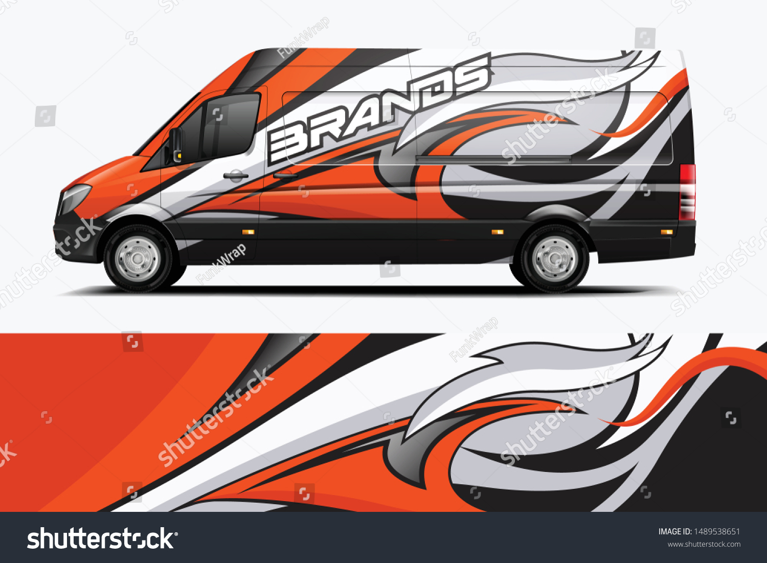 Van Wrap Livery design. Ready print wrap design for Van dekal
