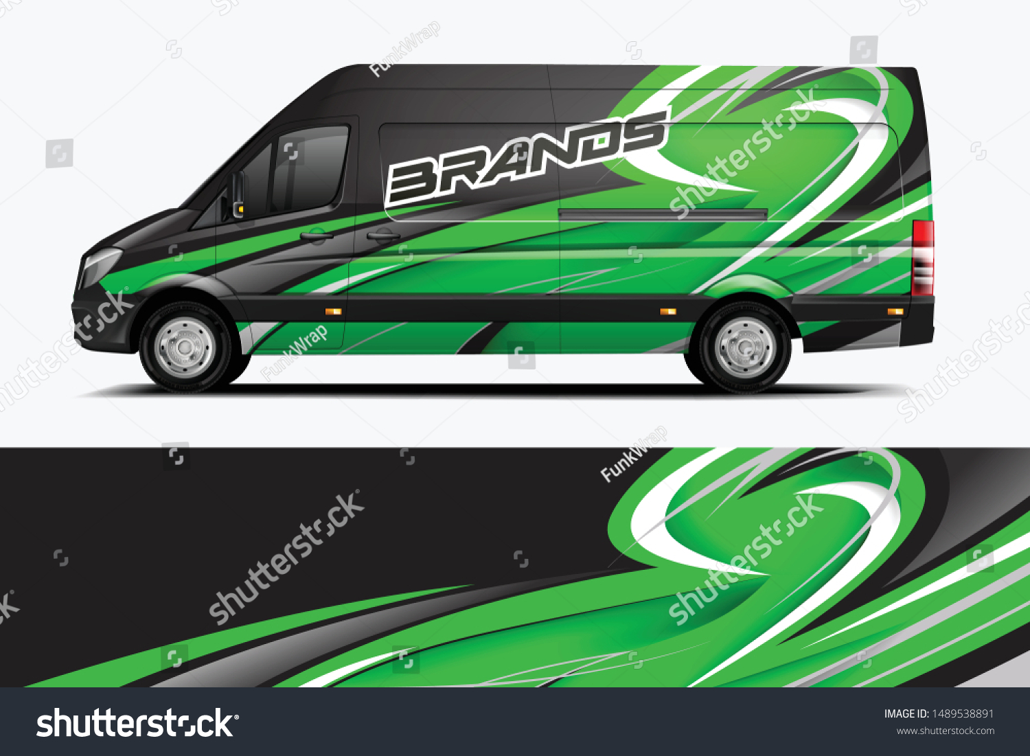Van Wrap Livery design. Ready print wrap design for Van dekal