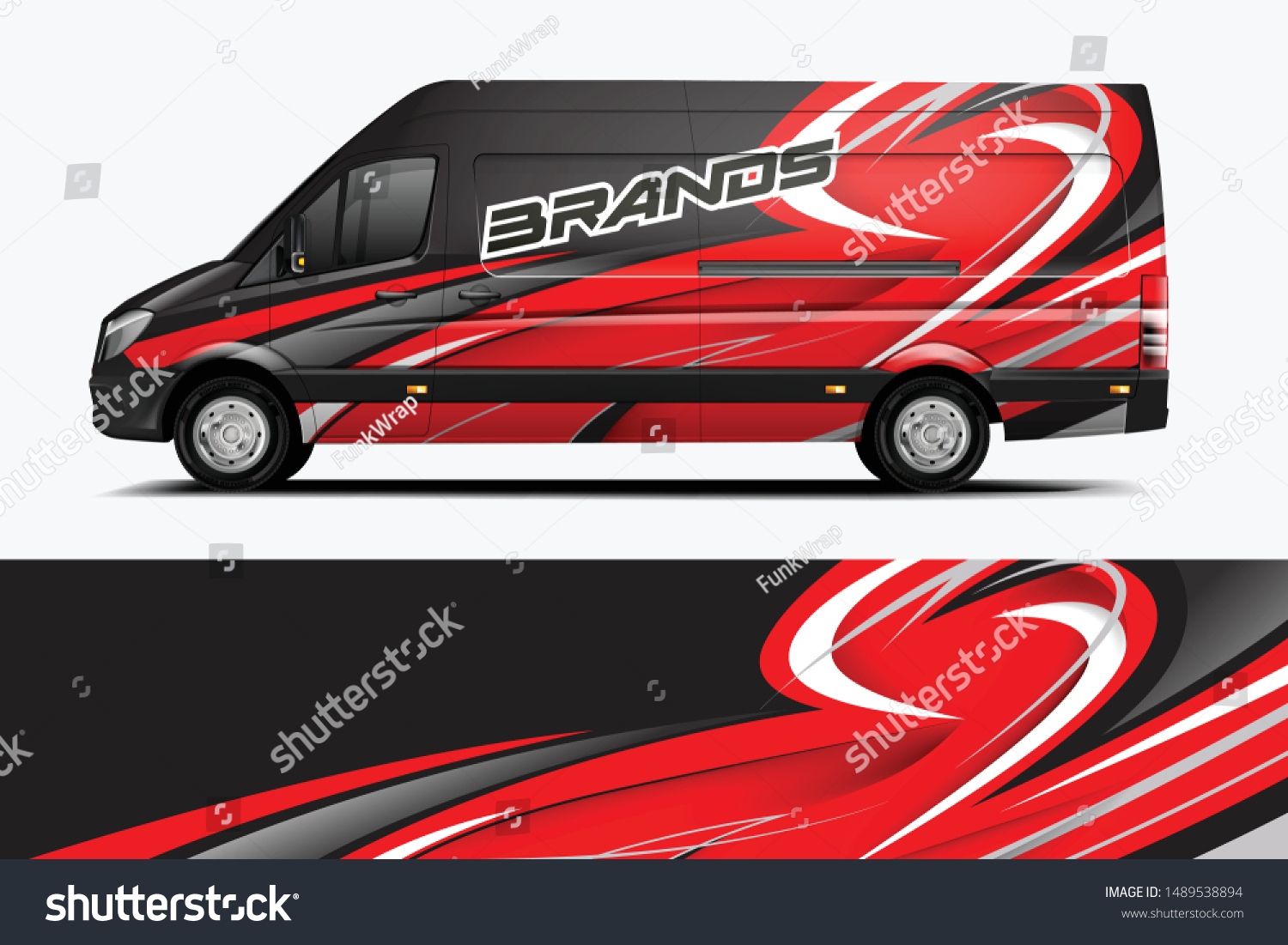 Van Wrap Livery design. Ready print wrap design for Van dekal