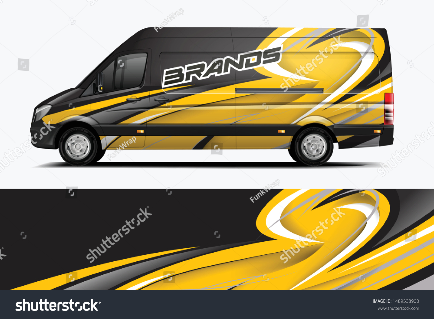 Van Wrap Livery design. Ready print wrap design for Van dekal