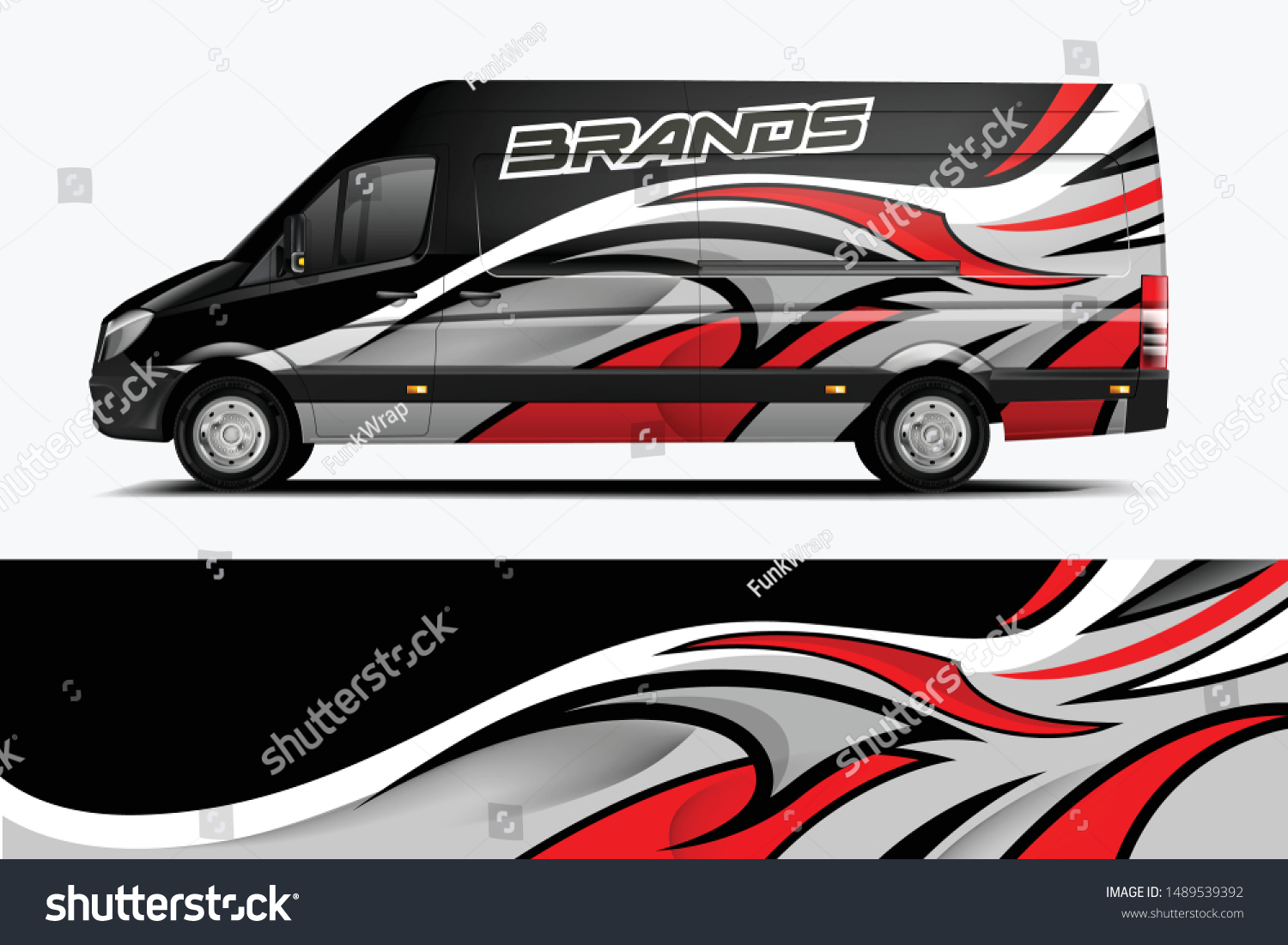 Van Wrap Livery design. Ready print wrap design for Van dekal