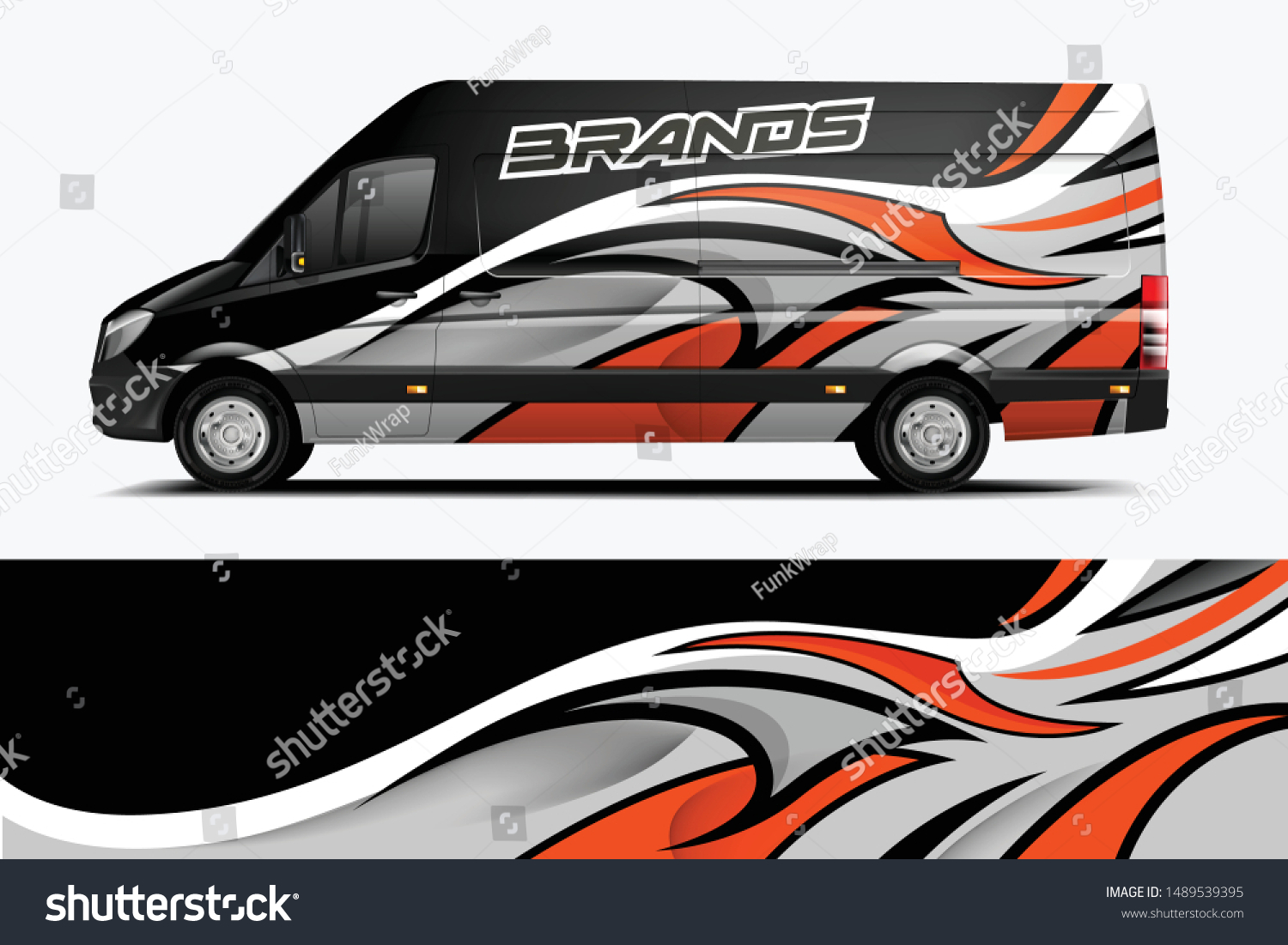 Van Wrap Livery design. Ready print wrap design for Van dekal