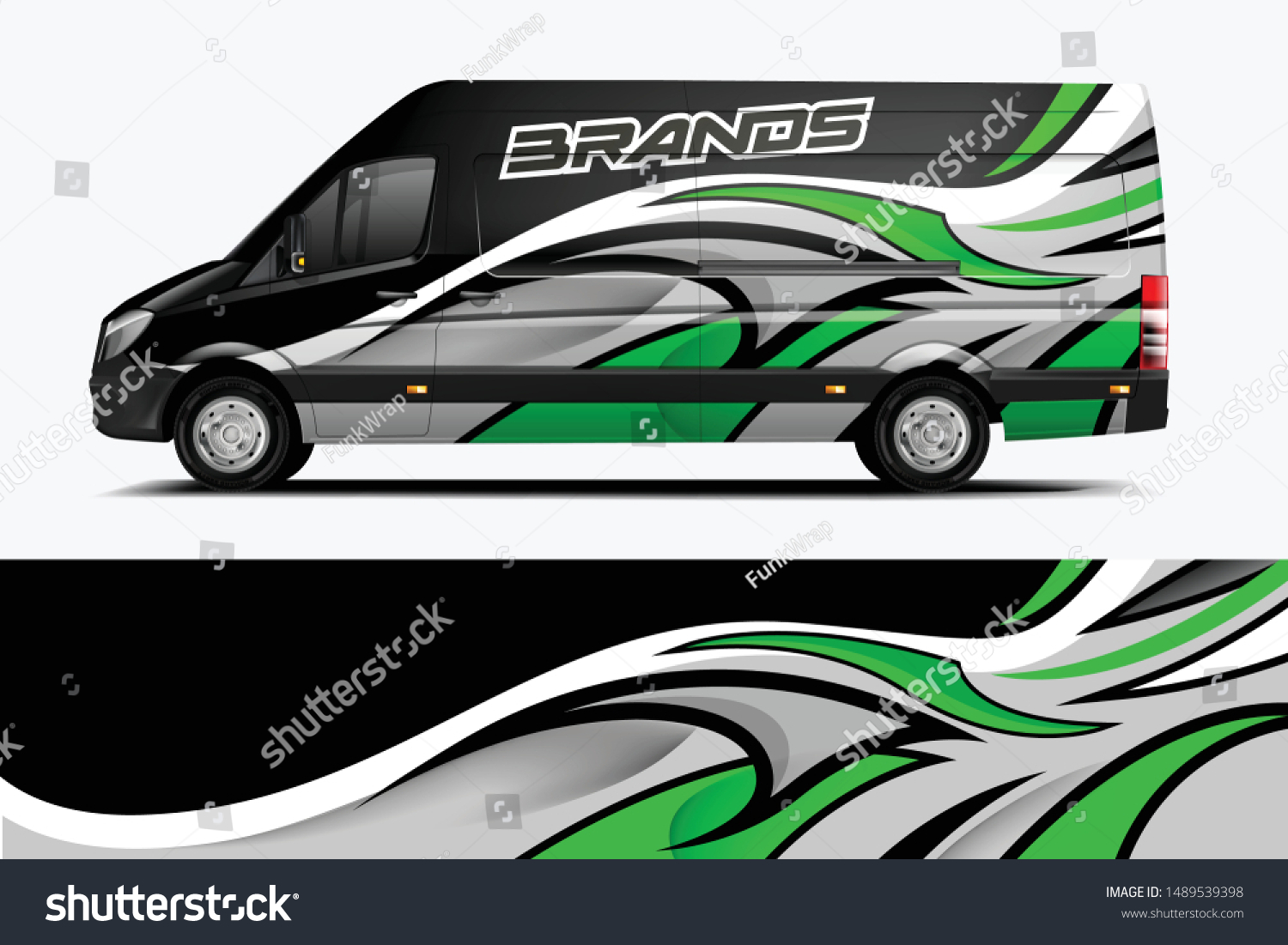 Van Wrap Livery design. Ready print wrap design for Van dekal