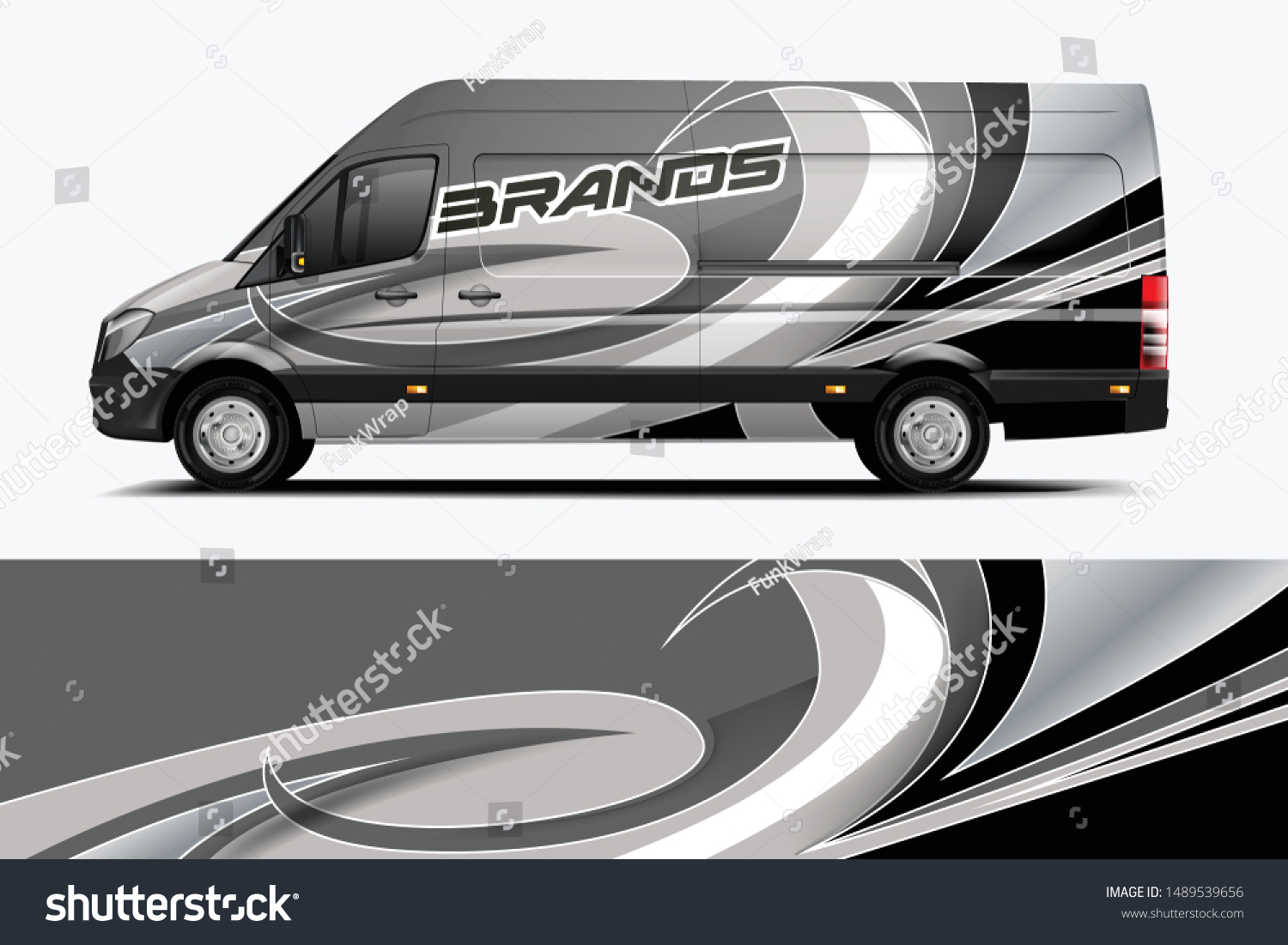 Van Wrap Livery design. Ready print wrap design for Van dekal