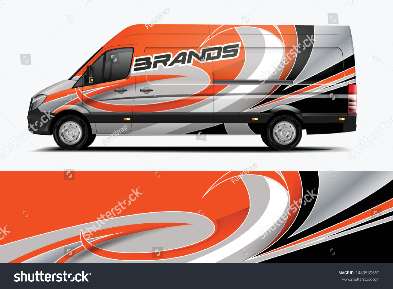 Van Wrap Livery design. Ready print wrap design for Van dekal
