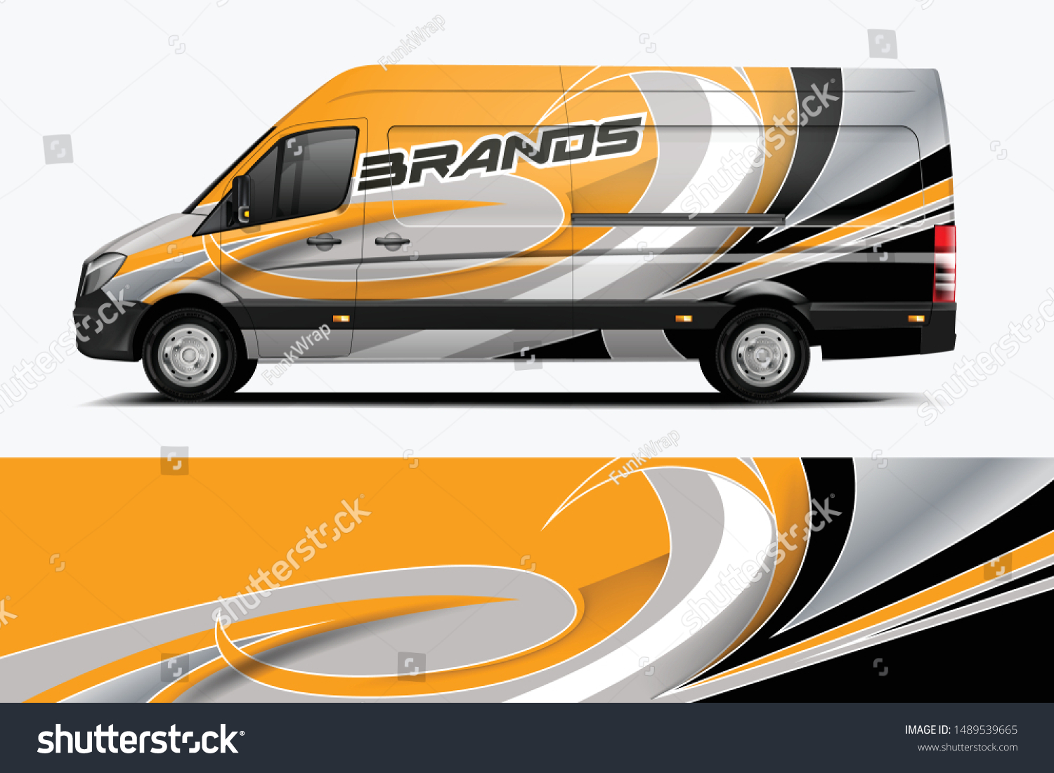 Van Wrap Livery design. Ready print wrap design for Van dekal