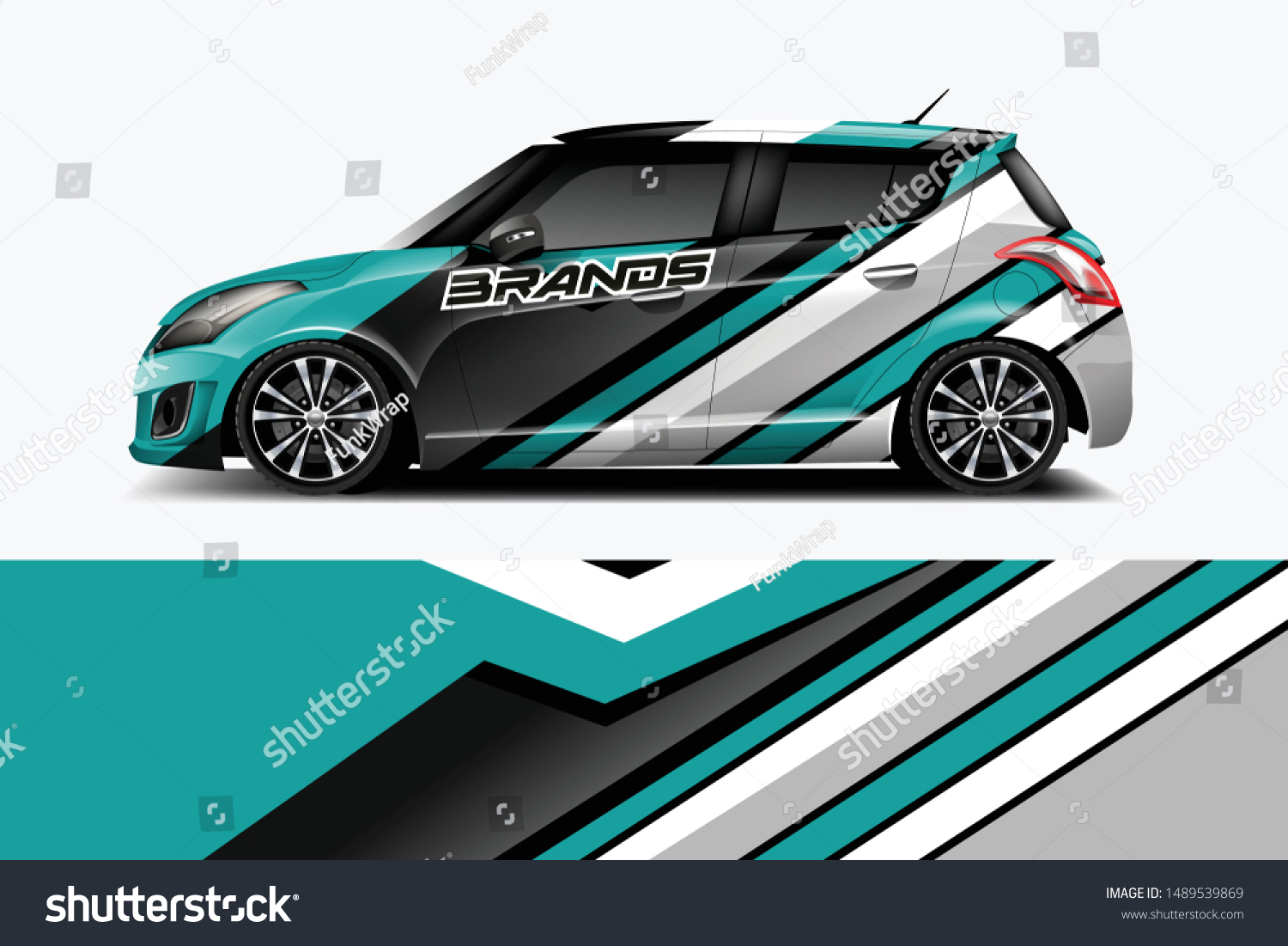 Car wrap graphic racing abstract strip and background for car wrap and vinyl sticker dekal