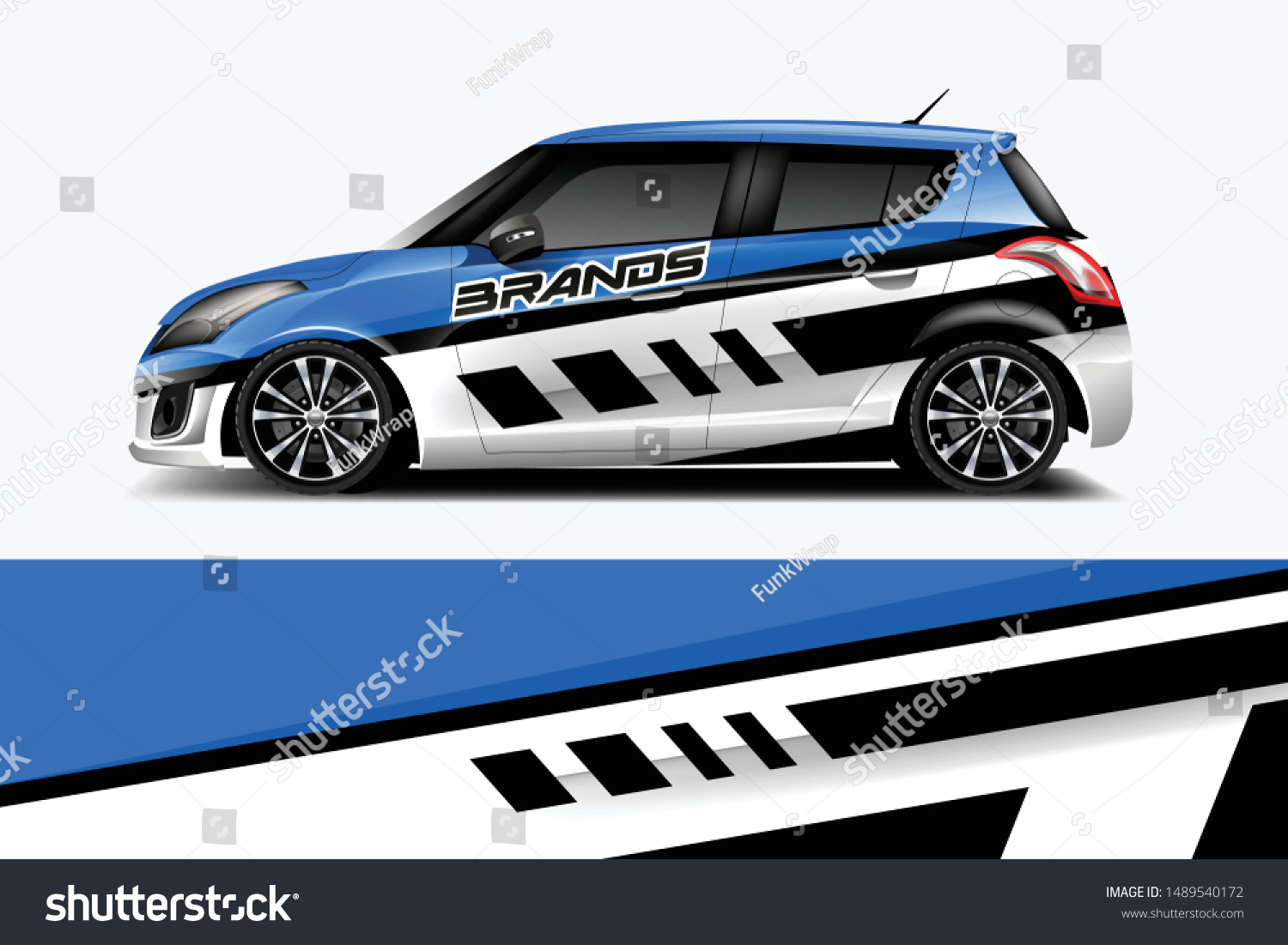 Car wrap graphic racing abstract strip and background for car wrap and vinyl sticker dekal