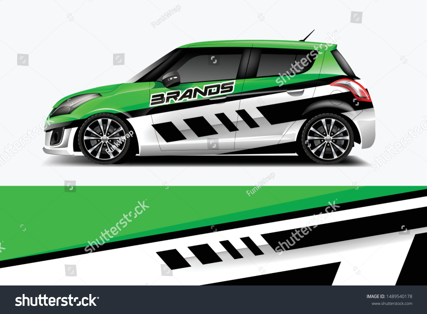 Car wrap graphic racing abstract strip and background for car wrap and vinyl sticker dekal