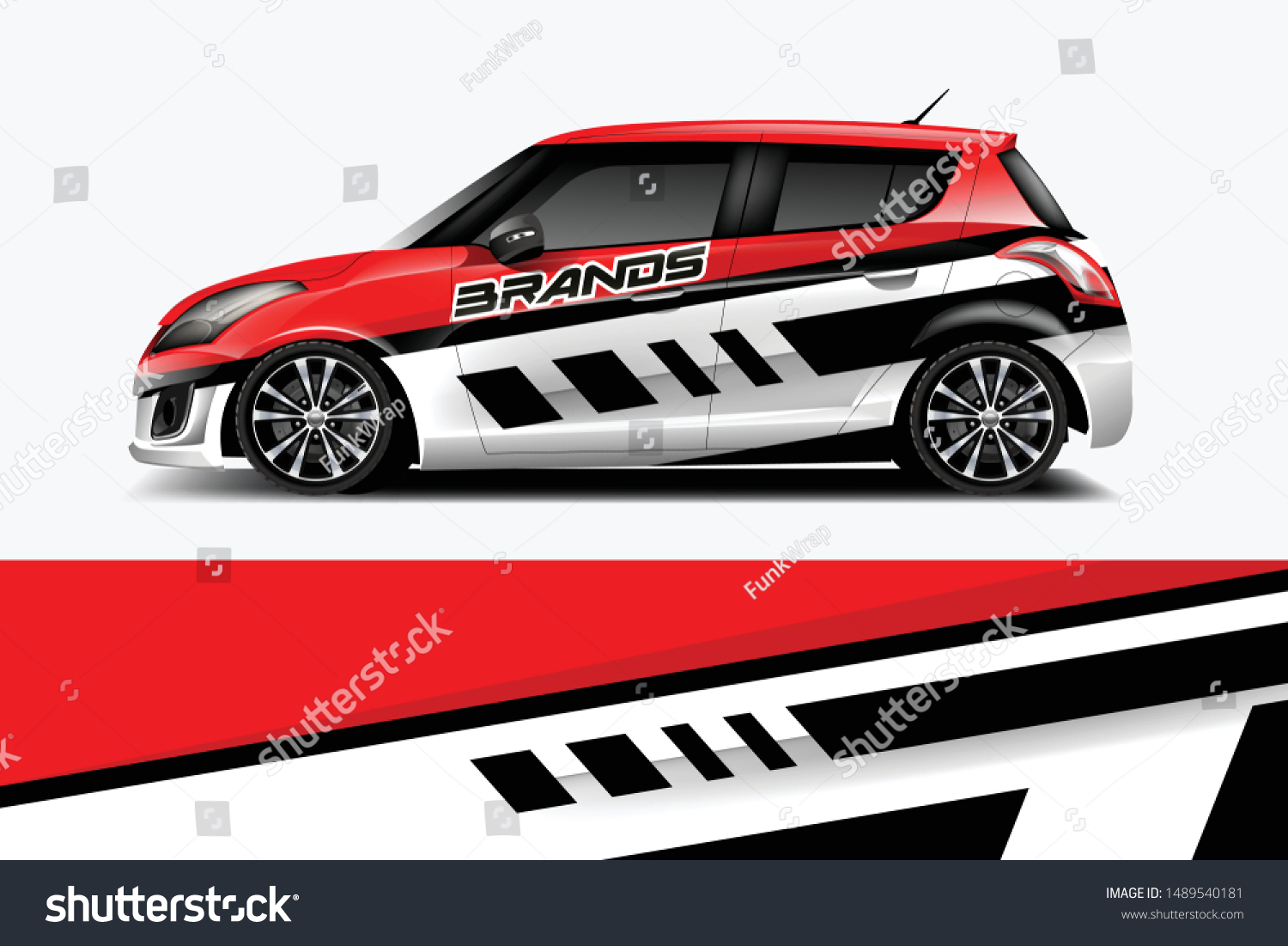 Car wrap graphic racing abstract strip and background for car wrap and vinyl sticker dekal