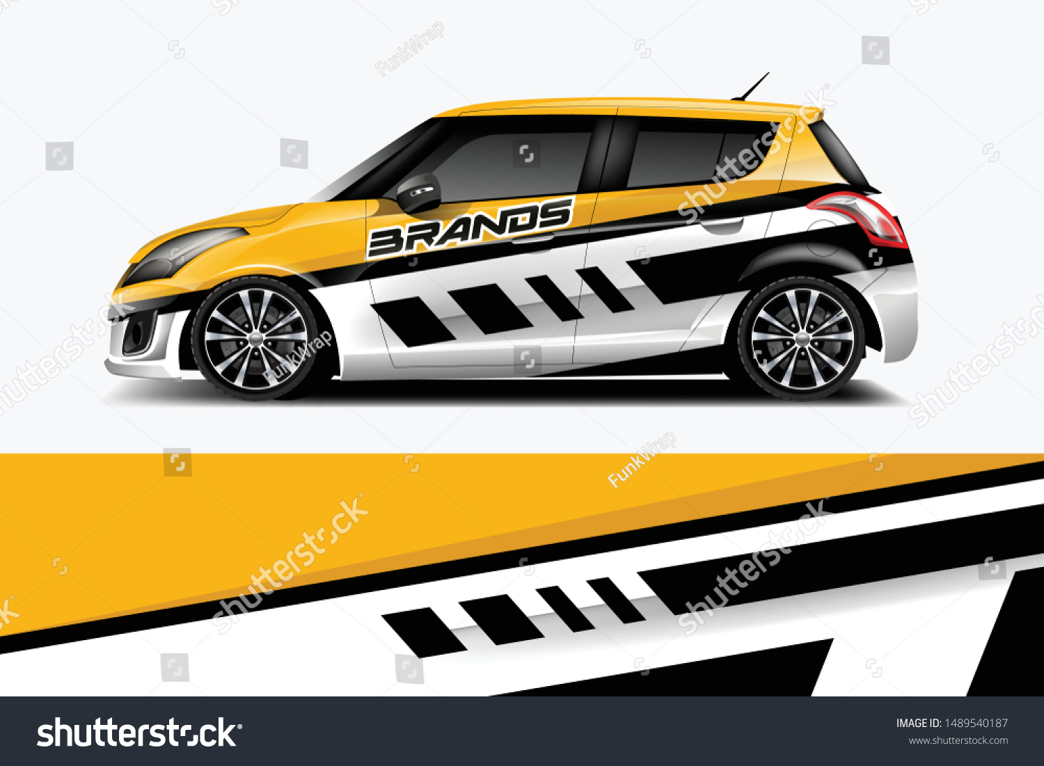 Car wrap graphic racing abstract strip and background for car wrap and vinyl sticker dekal