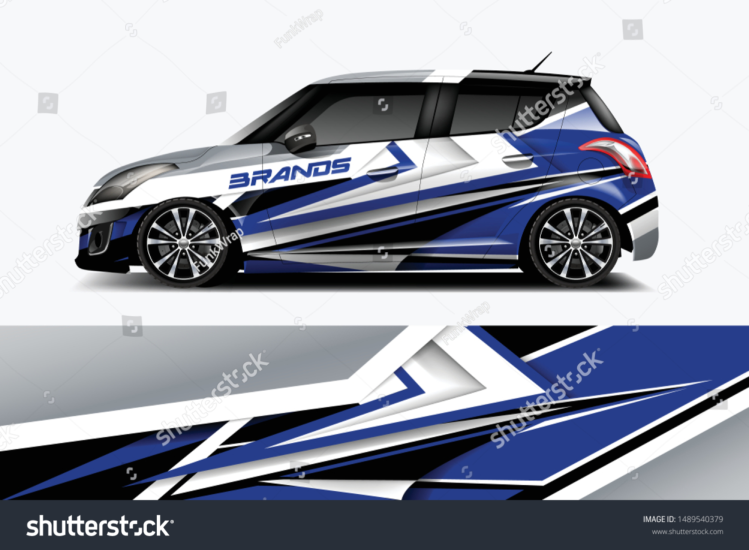 Car wrap graphic racing abstract strip and background for car wrap and vinyl sticker dekal