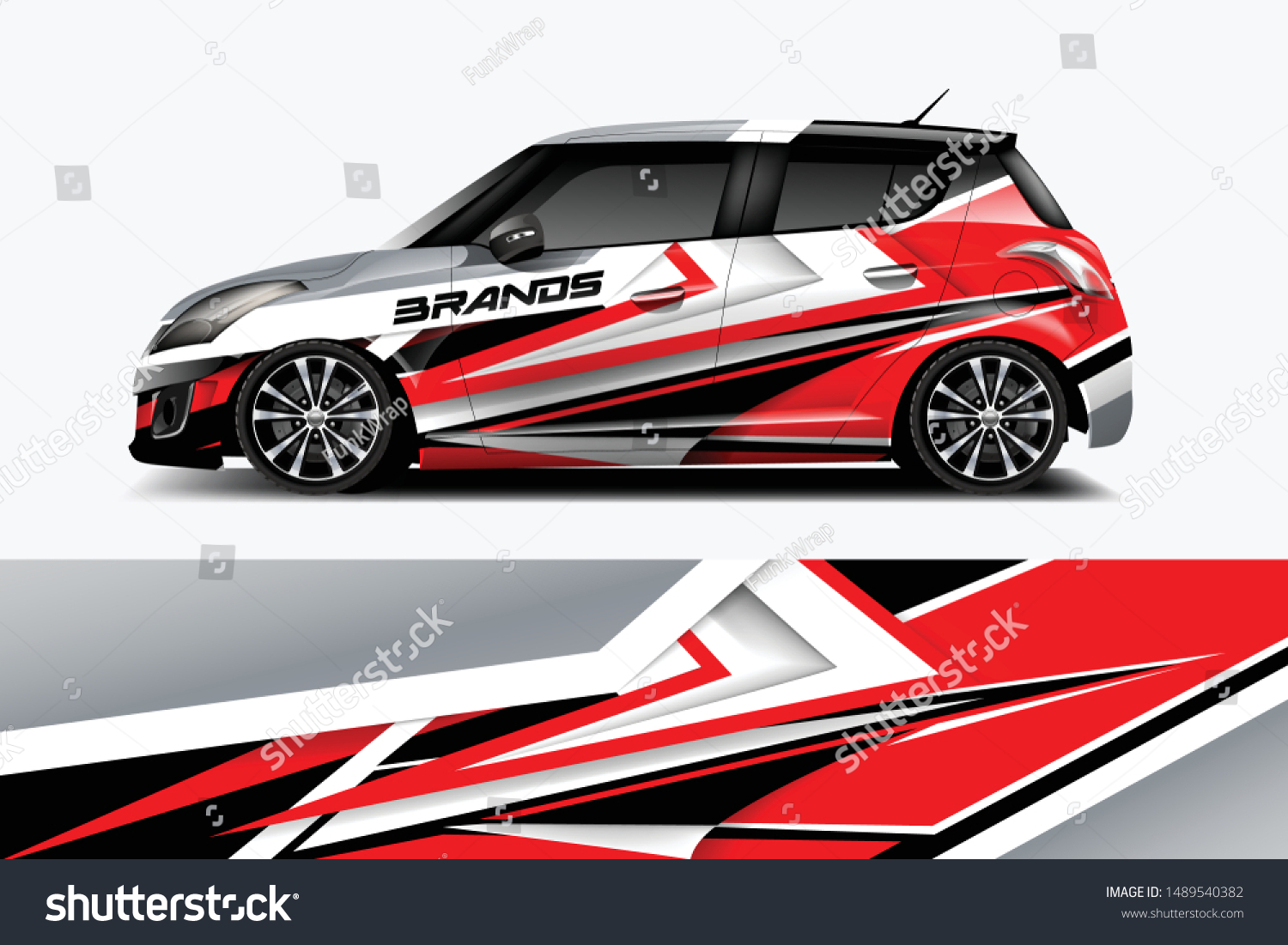 Car wrap graphic racing abstract strip and background for car wrap and vinyl sticker dekal