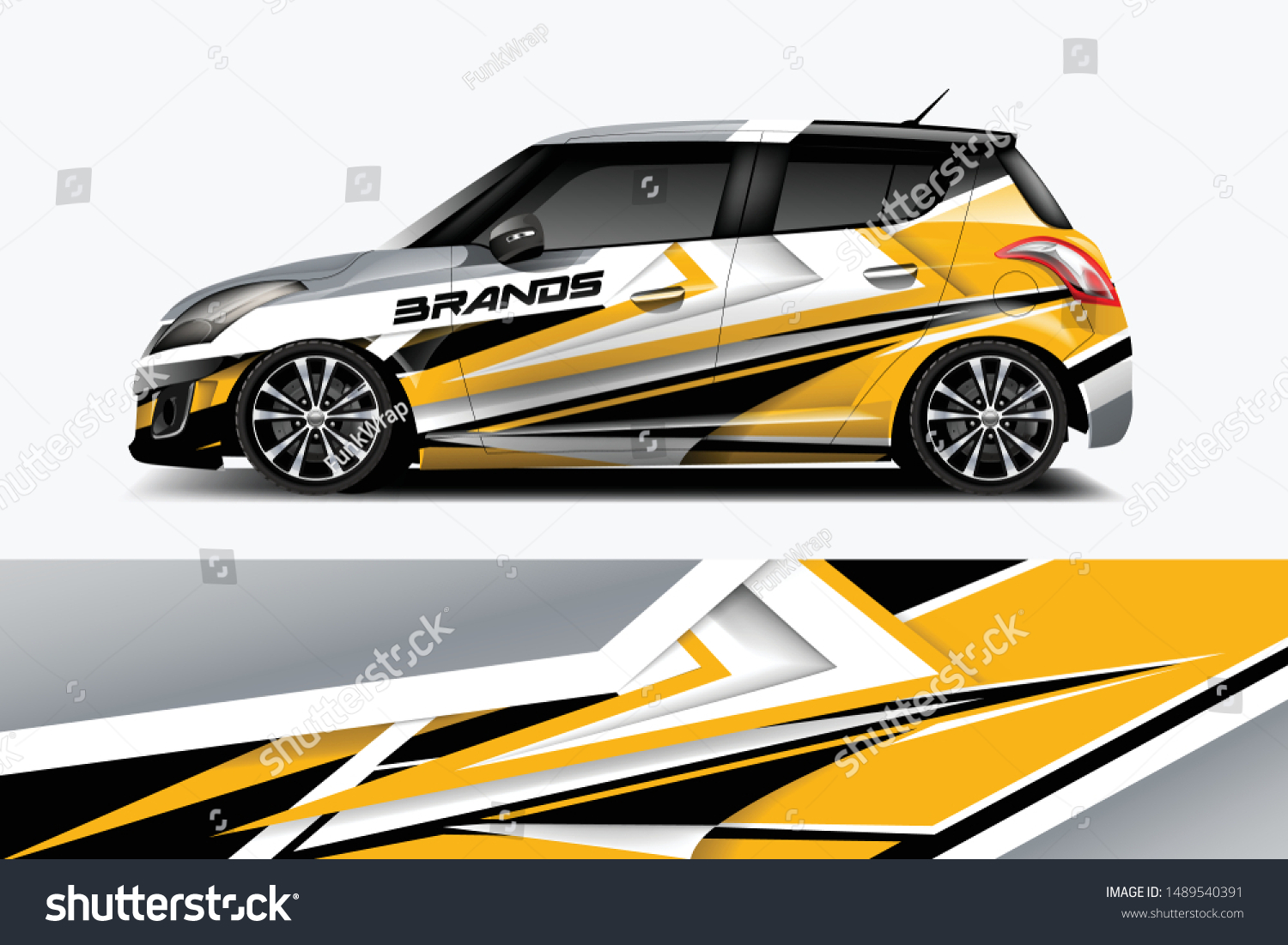 Car wrap graphic racing abstract strip and background for car wrap and vinyl sticker dekal