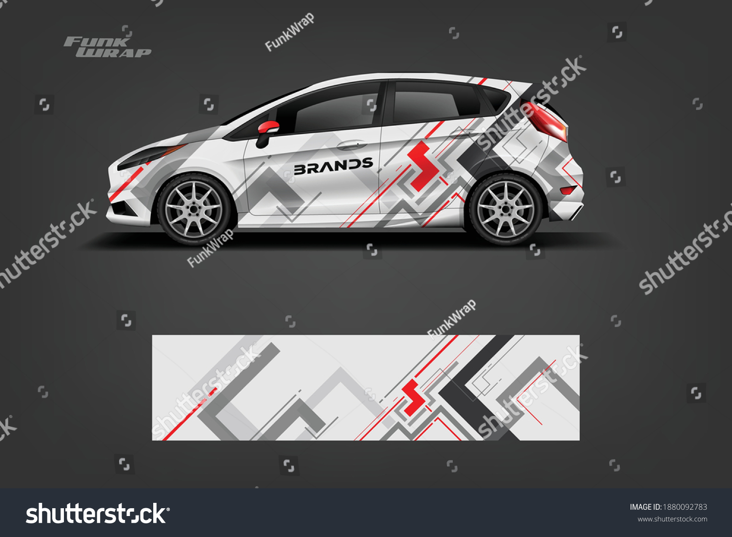 Sport Car wrap for company, casual, Sporty Car Decal vector eps ready print.
