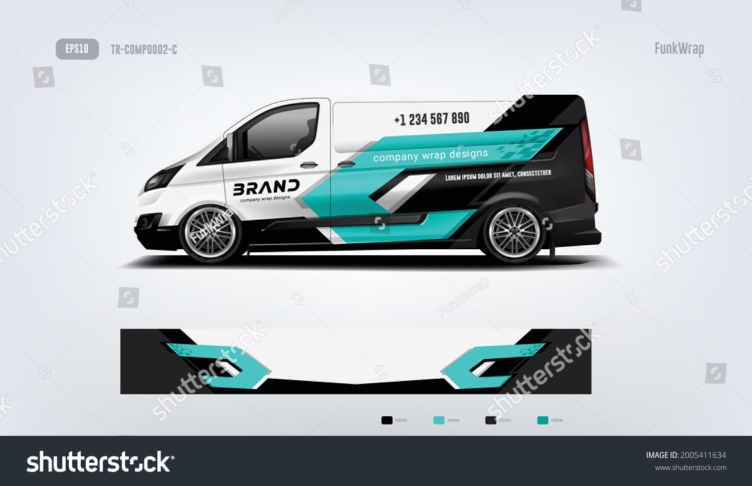 Sport Company Van Wrap Design vector eps 10 ready print.