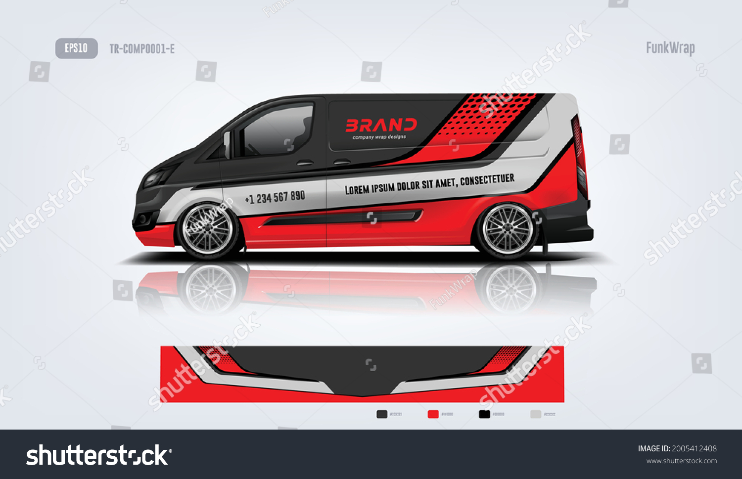 Sport Company Van Wrap Design vector eps 10 ready print.