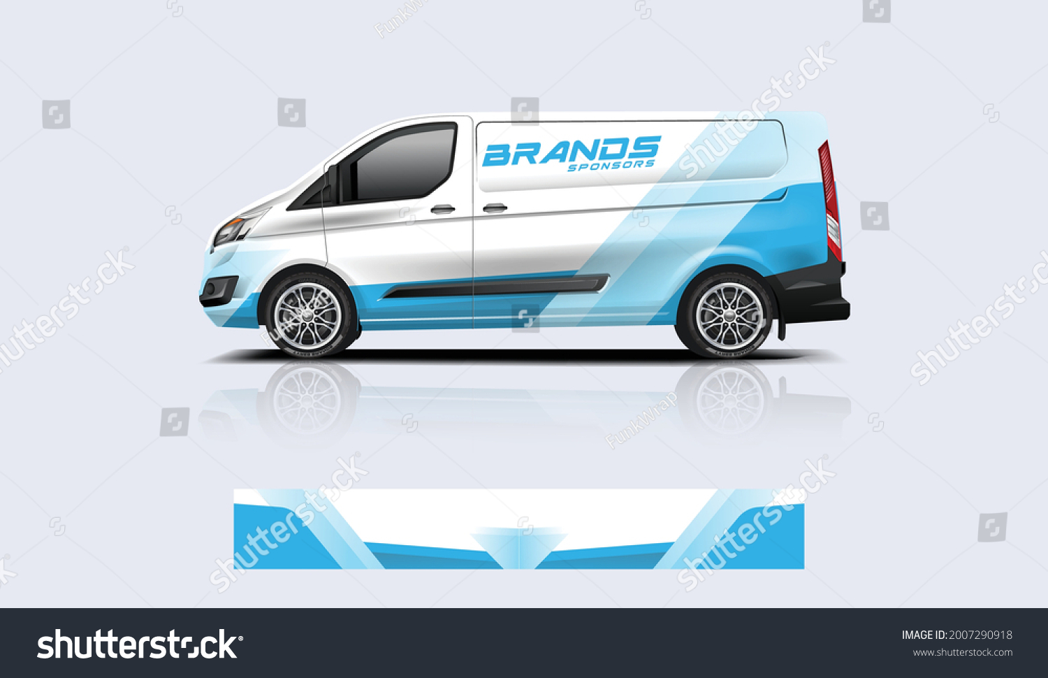 Van wrap design. Wrap, sticker and decal design for company. Vector format - eps 10 Vector dekal